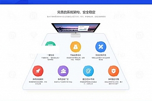 蓝色小程序电商软件开发公司网站源码下载(pc+H5) 小程序网站pbootcms模板下载