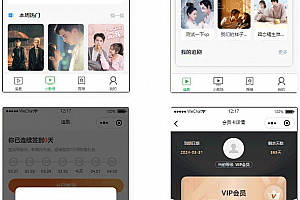 仿抖音滑动小短剧影视微信源码小程序源码下载 带支付收益等模式